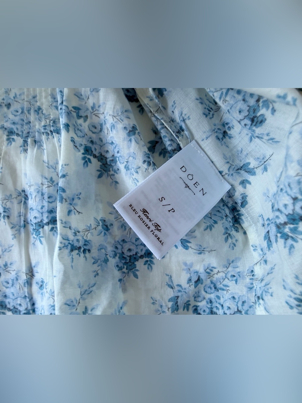Doen Henri Top - Bleu Rosier Floral - Picture 5 of 6